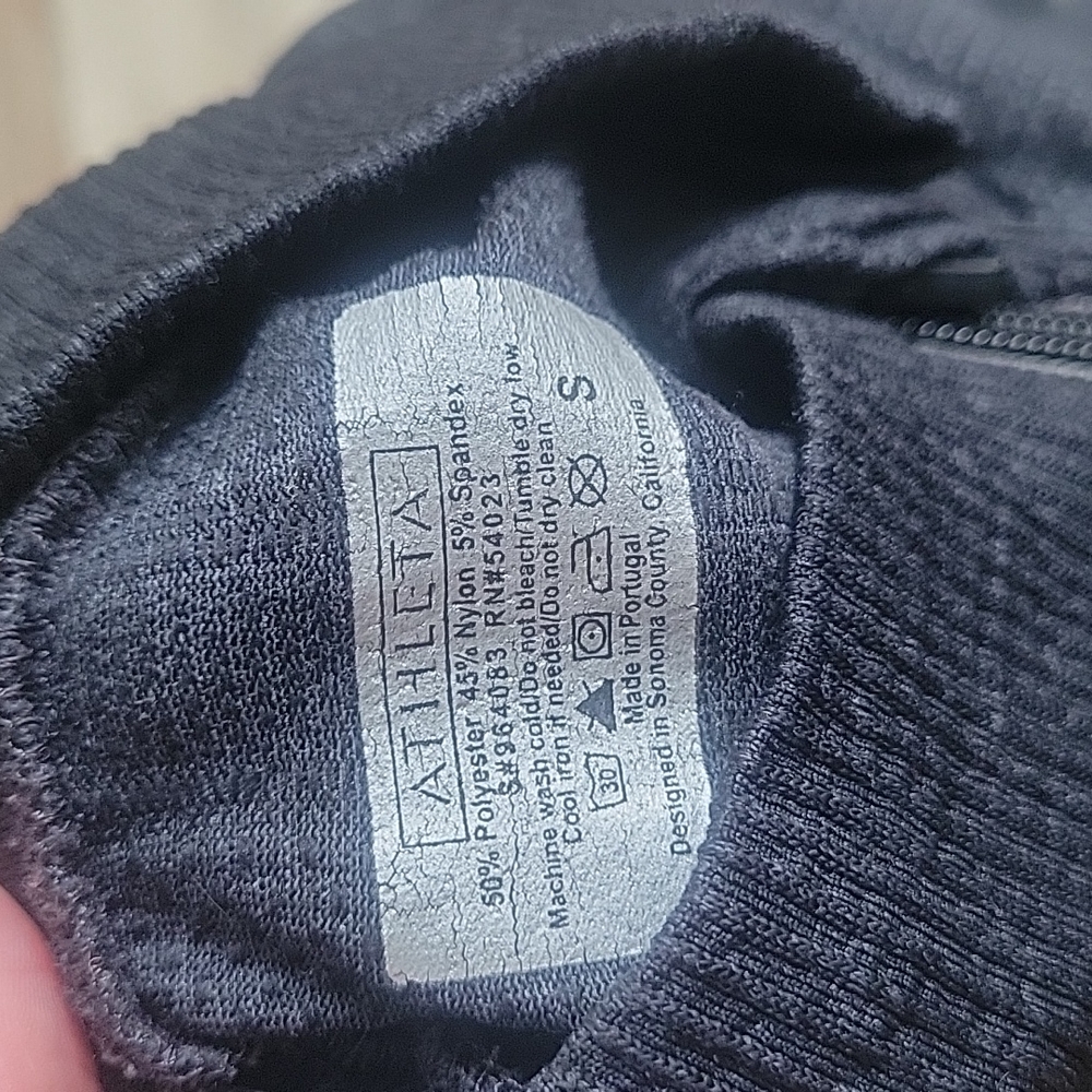 Athleta Fast Track Half Zip Pullover Dark Gray Si… - image 5